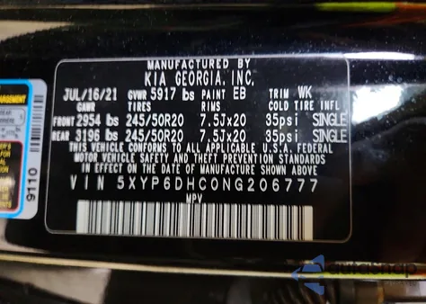 2022 Kia Telluride S from USA, damaged, VIN 5XYP6DHC0NG206777